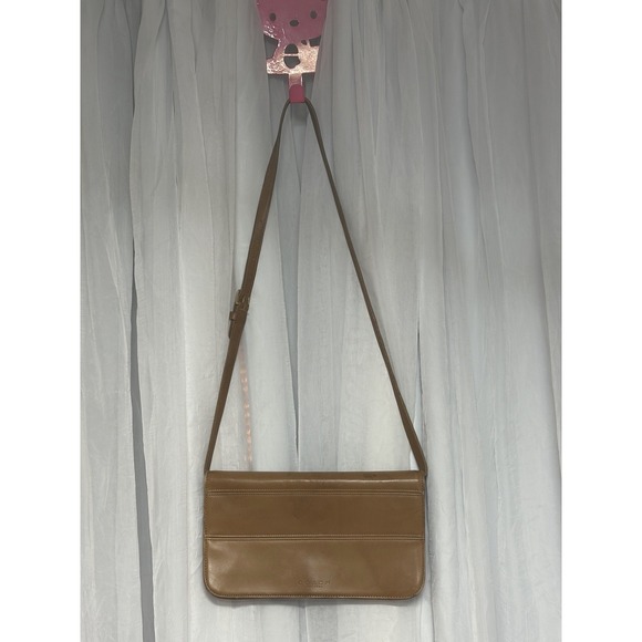 Coach Handbags - Coach tribeca Leather Shoulder Bag Brown Vintage Flap Crossbody Purse 9091 USA